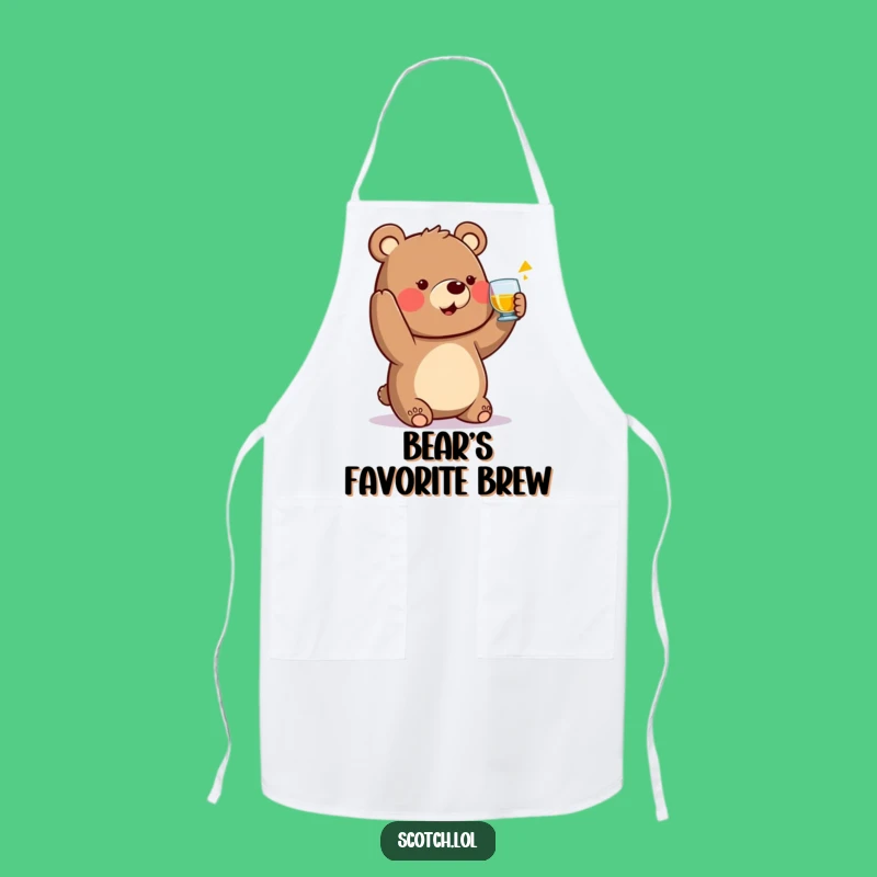 Funny Bear Toast Apron - Friendly Kitchen Wear for Celebrations