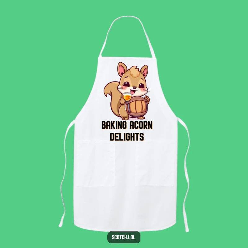 Funny Squirrel Toasting Apron: Woodland Kitchen Fun, Perfect Humorous Gift!