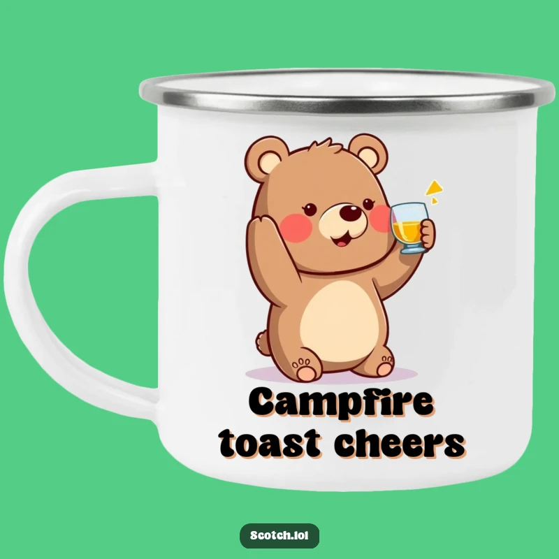 Funny Bear Toast Camping Mug - Rugged Cheers for Outdoor Fun