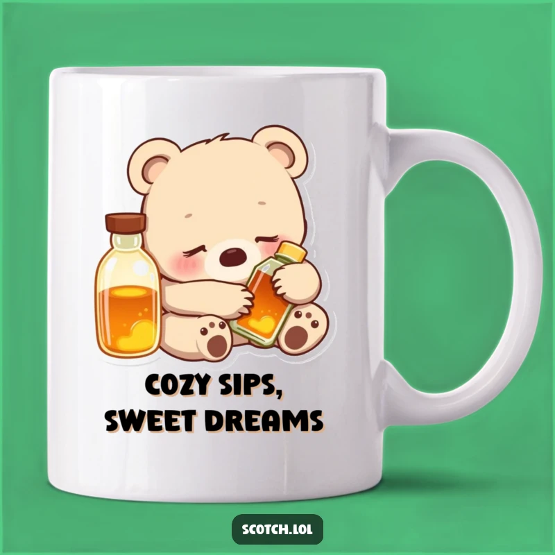 Funny Bear Cub Cozy Mug: Comforting Glow, Perfect Humorous Relaxation Gift!