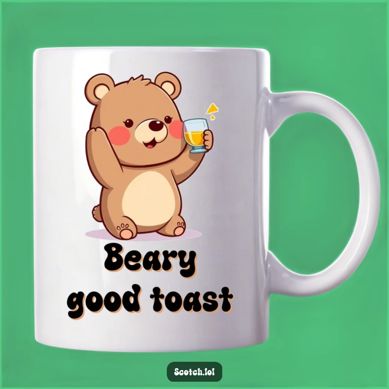 Funny Bear Toast Whisky Mug - Friendly Animal Gift for Celebration