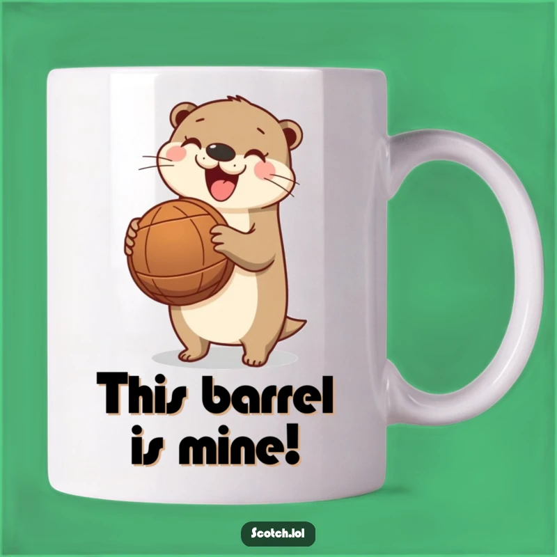 Funny Otter Barrel Mug - Playful River Buddy Humor Gift