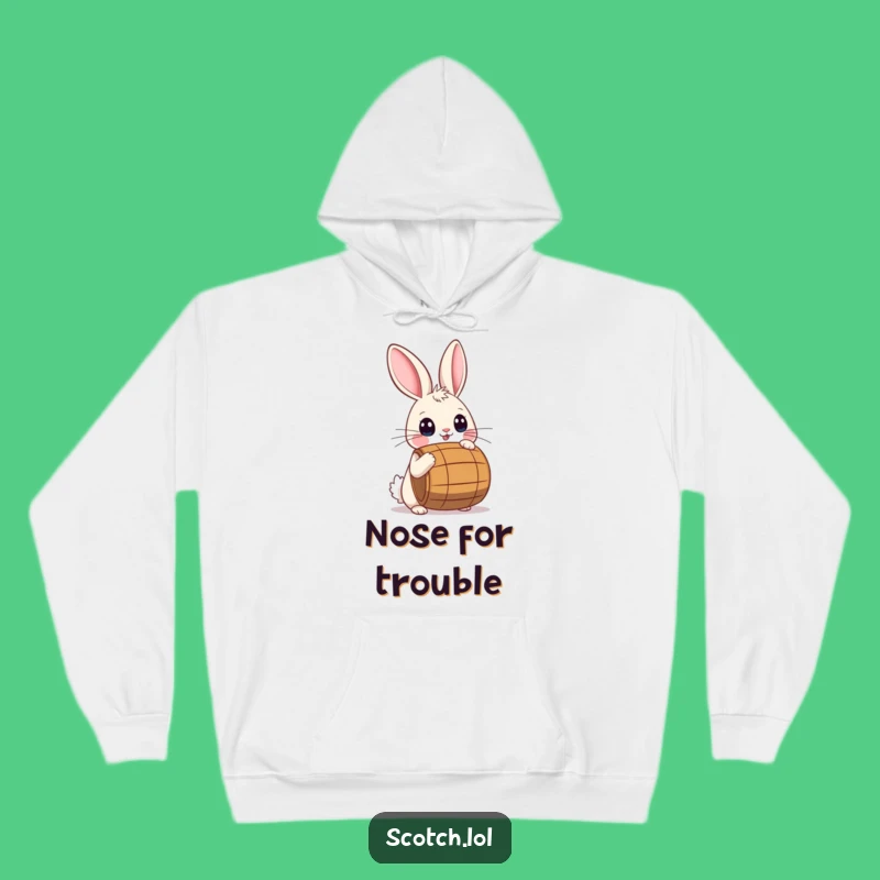 Cozy Funny Rabbit Barrel Hoodie: Warm Comfort, Perfect Playful Gift