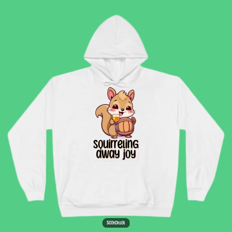 Funny Squirrel Toasting Hoodie: Cozy Spiritwear, Super Humorous Gift!