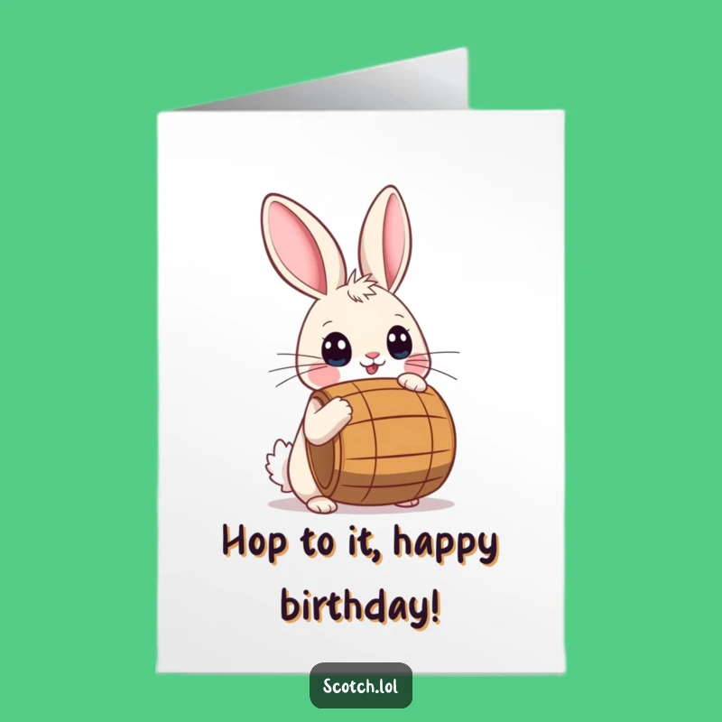 Free Printable Birthday Card: Rabbit Barrel Balance for Hilarious Downloadable Gift