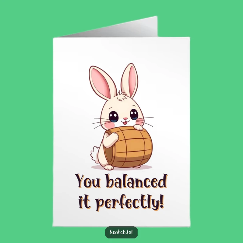 Free Printable Congrats Card: Rabbit's Barrel Feat for Downloadable Celebration