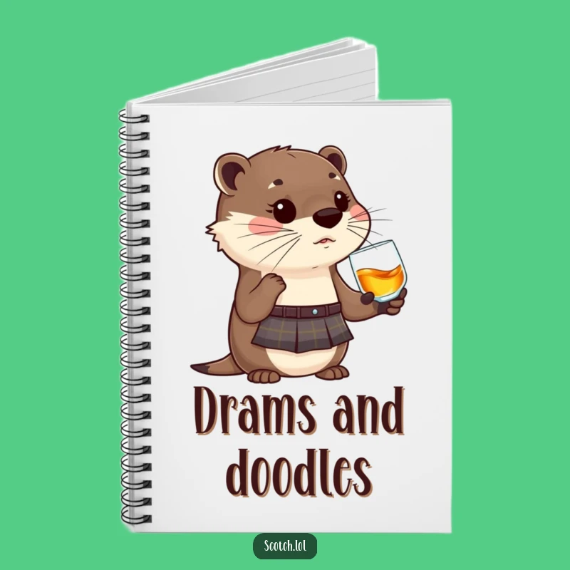 Funny Otter Kilt Whisky Notebook - Cute Journal for Jotting Ideas