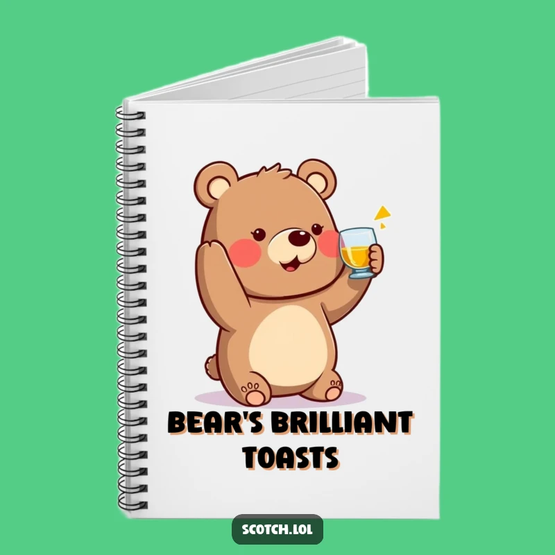 Funny Bear Toast Notebook - Friendly Journal for Your Ideas