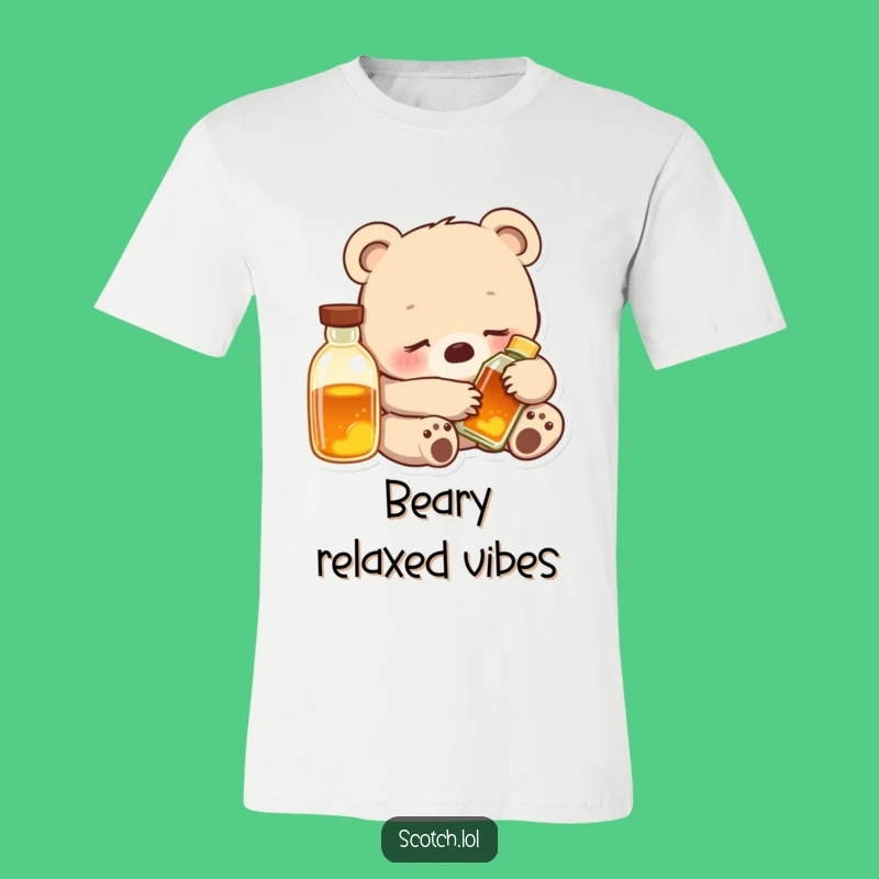 Funny Bear Cub Cozy Tee: Relaxed Character Shirt, Ideal Humorous Gift!