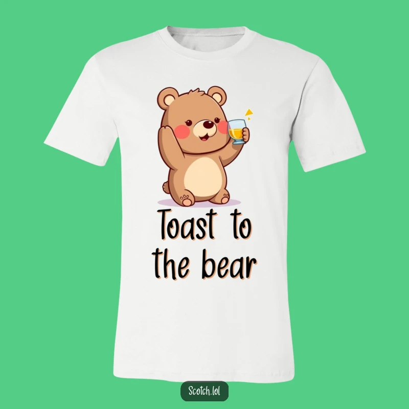 Funny Bear Toast T-Shirt - Friendly Wildlife Tee for Good Times
